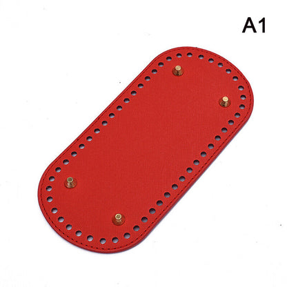 22*10cm Long Bottom for Knitted Bag Leather Bag Base Handmade Bottom With Holes