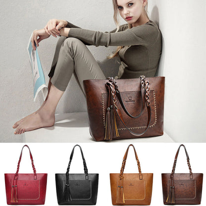 Women Fashion Faux Leather Handbags Tote Shoulder Bag Messenger Crossbody Purse