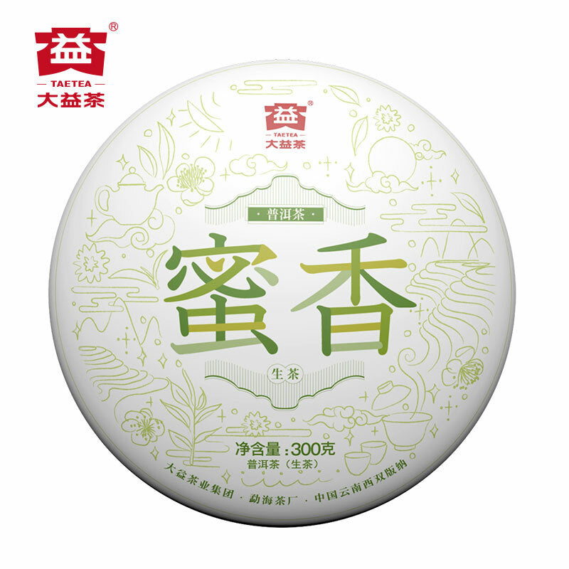 TAETEA MI XIANG Menghai Dayi Raw Pu'er Tea Cake Pu-erh Tea 300g
