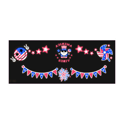 USA Party Neon Dance Glow Fluorescent Face Stickers Tattoo Stickers160*65mm