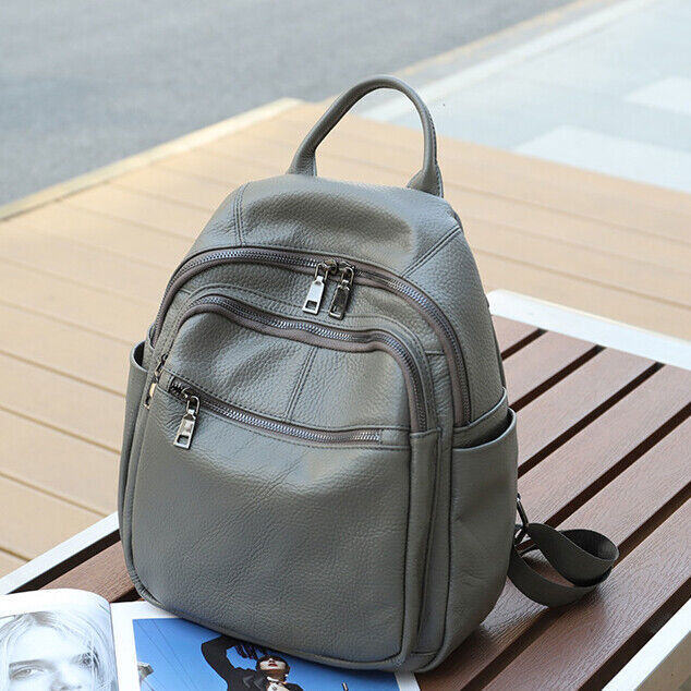 New Soft Leather Backpack, Women's Top Cow Leather Travel Rucksack School Bags