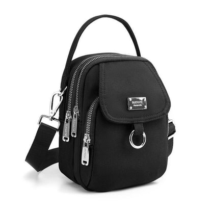 3 Layers Small Handbag Durable Fabric Shoulder Bag Mini Purse Nylon Polyester