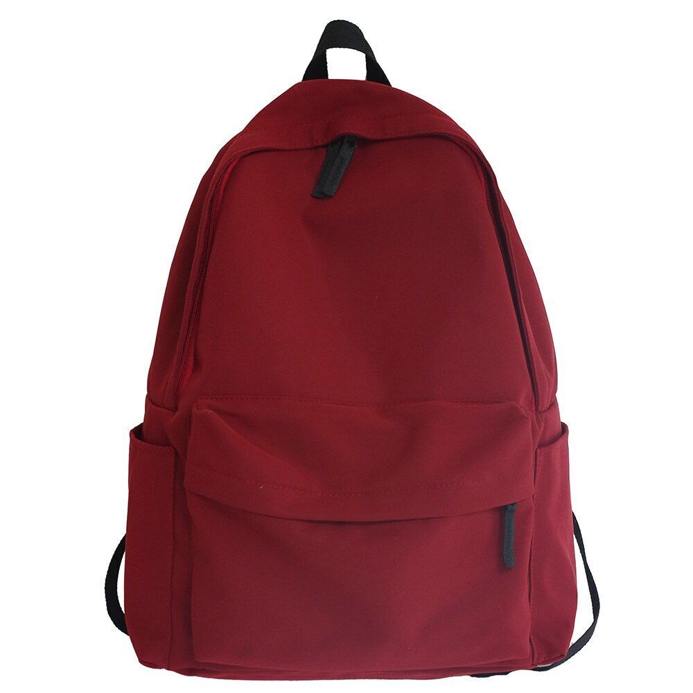 Travel Nylon Red Backpack Student Book Bag Laptop College School Bags 32*14*45CM