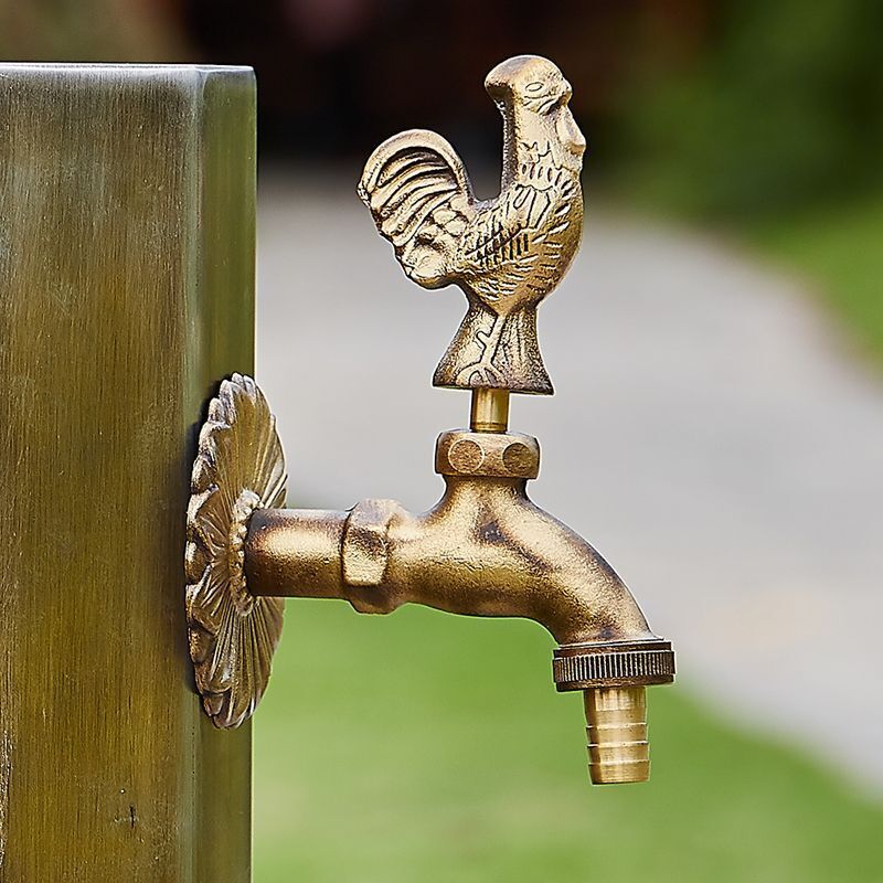 Decorative Garden Faucet Brass Animal Shape Bibcock Retro Tap Bathroom Accessory