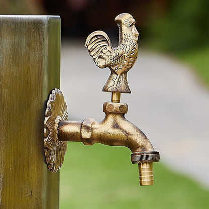Decorative Garden Faucet Brass Animal Shape Bibcock Retro Tap Bathroom Accessory