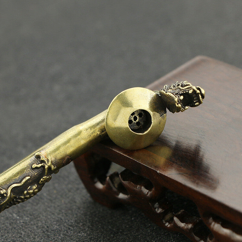 Brass Cigarette Holder Dragon Filter Pipe Cigarette Pipe Holder