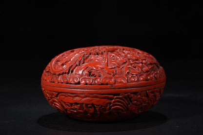 chinese lacquerware box Japan lacquerwork carved Phoenix statue jewelry dresser