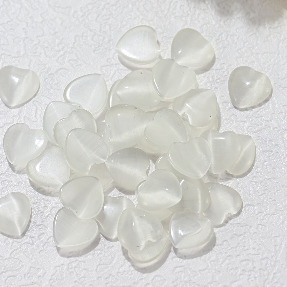 Nail Art Decals 20-100Pcs 3D Heart Charms Clear Acrylic DIY Manicure Accessories