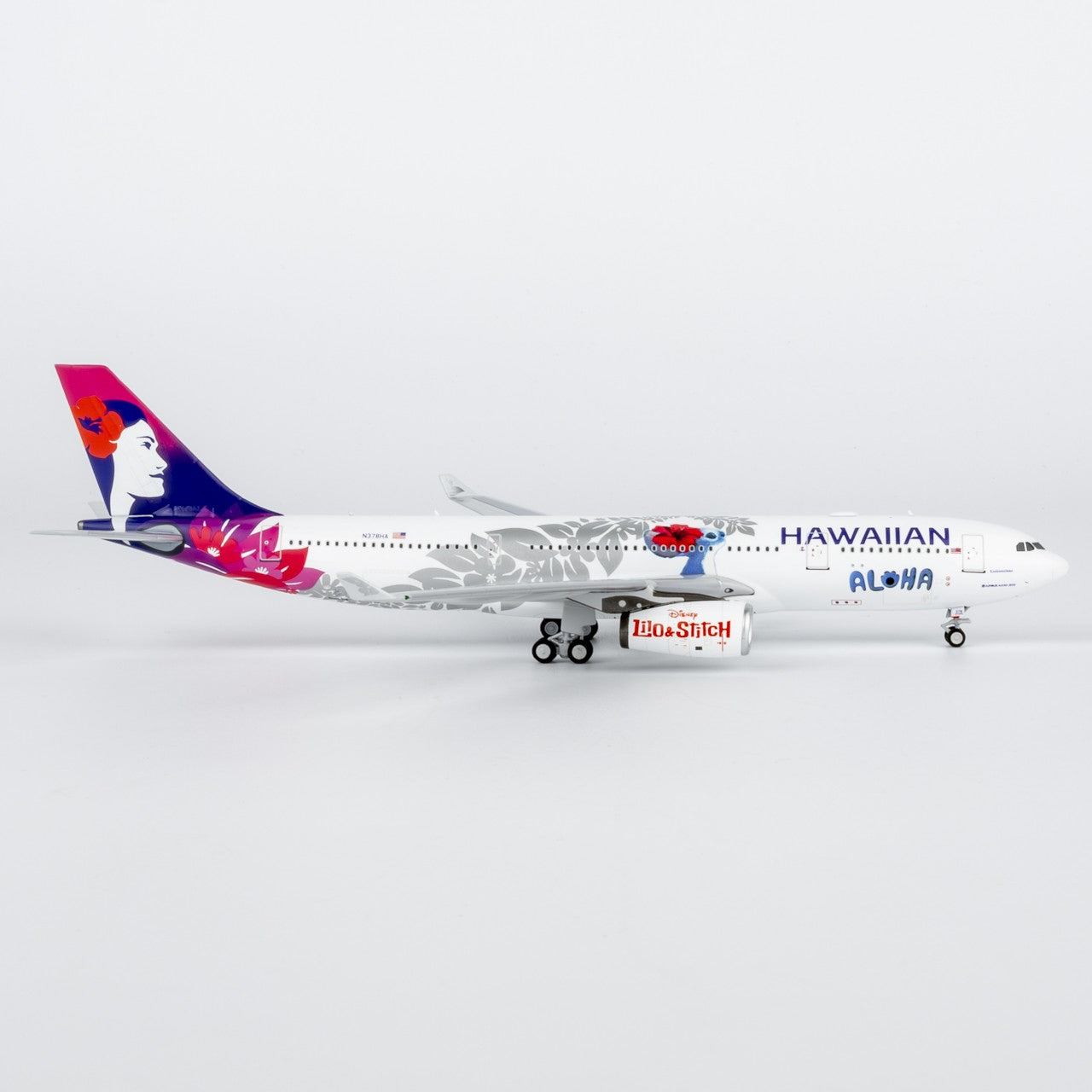 1:400 NGmodels Hawaiian Airlines Airbus A330-200 Airplane Diecast Plane Model