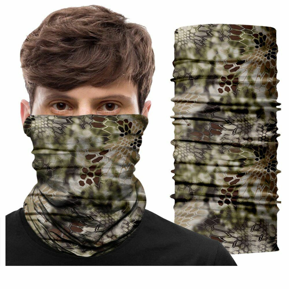 Neck Gaiter Bandana Buff Hiking Camping Hunting Tube Scarf Headwear Mask 50*25CM