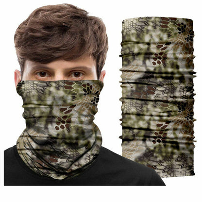 Neck Gaiter Bandana Buff Hiking Camping Hunting Tube Scarf Headwear Mask 50*25CM