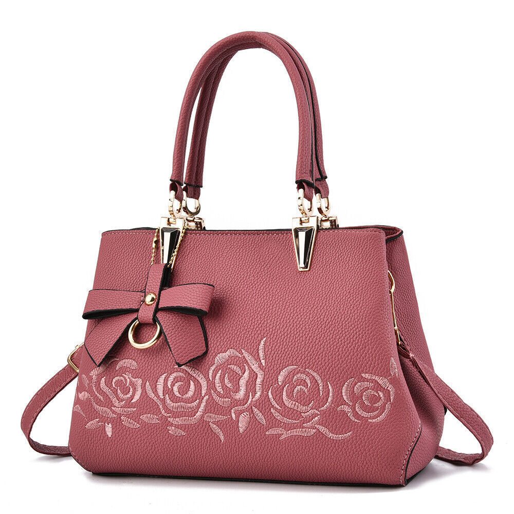 Women's PU Leather Shoulder Handbag Tote Purses Satchel Pendant Crossbody Bags