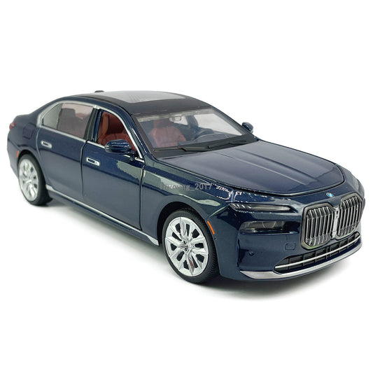 1/24 BMW i7 G70 EV Model Car Diecast Toy Cars Boys Toys for Kids Gifts Blue