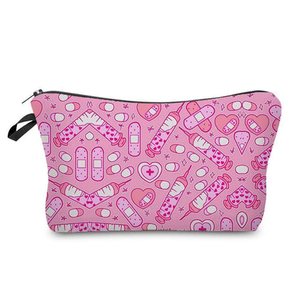 Nurse Pattern Cosmetics Bags Printed Makeup Purse Fashion Toiletry Storage Bags
