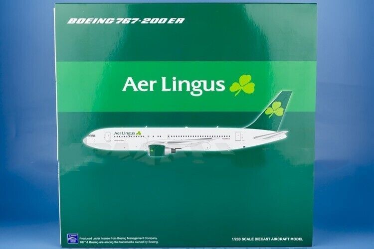 1:200 24CM JC Wings Aer Lingus BOEING 767-200ER Airplane Diecast Aircraft Model