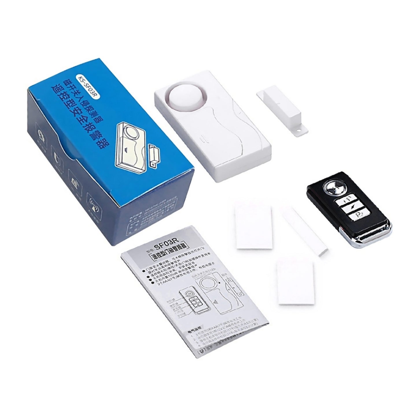 1 PC 433MHz Wireless Remote Control Magnetic Window Home Sonsor Security Alarm