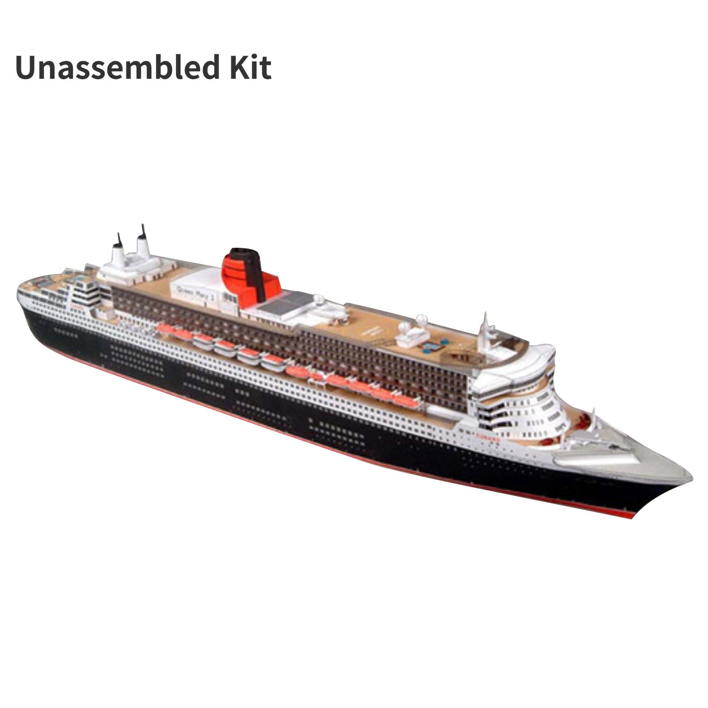 1/400 Queen Mary II Cruise Liner Ship 3D Paper Model Craft Display Unassembled B