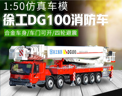 1:50 XCMG DG100 Aerial Platform Fire Truck Recue Vehicle Diecast Model