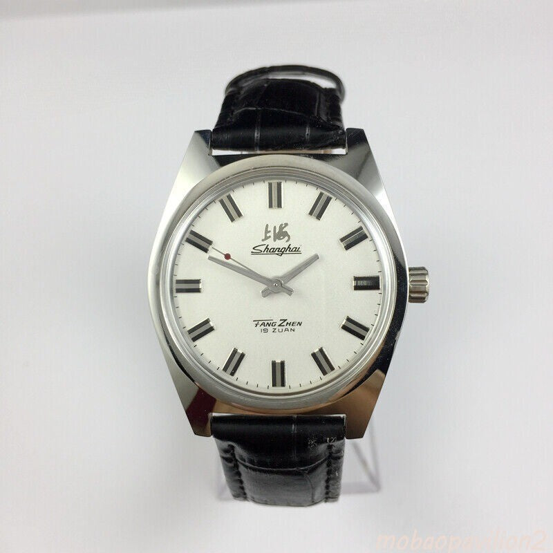New Vintage Shanghai Watch Factory 38mm Manual Wind Mechanical Watch Steel