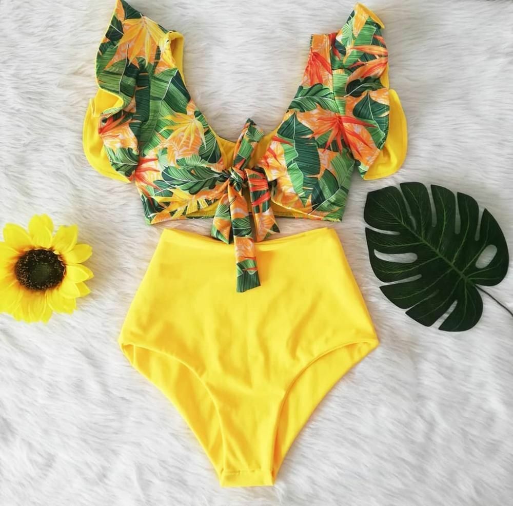 Women Swimsuit Swimwear High Waist Bikini Sexy Push Up Plus Size Bathing Suits