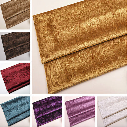 Embossing Floral Fabric Velvet Cloth Vintage for Sofa Cushions Cover Tablecloth