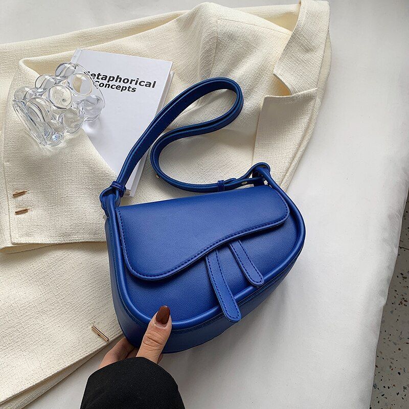 Mini Leather Flap Crossbody Bag Spring Handbag Solid Color Shoulder Bags Purses