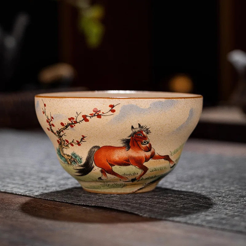 Chinese Zodiac Porcelain Teaware Tea Ceremony Teacup Kungfu Tea-tasting Cup