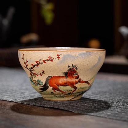 Chinese Zodiac Porcelain Teaware Tea Ceremony Teacup Kungfu Tea-tasting Cup