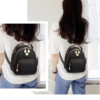Backpack Soft Leather Traveling Small Backpacks Fashion Shoulder Bags Softback