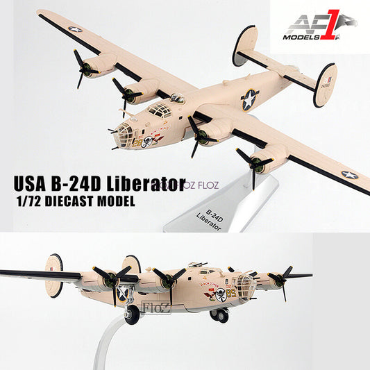 for AF1 USA B-24D Liberator 1/72 diecast plane model aircraft