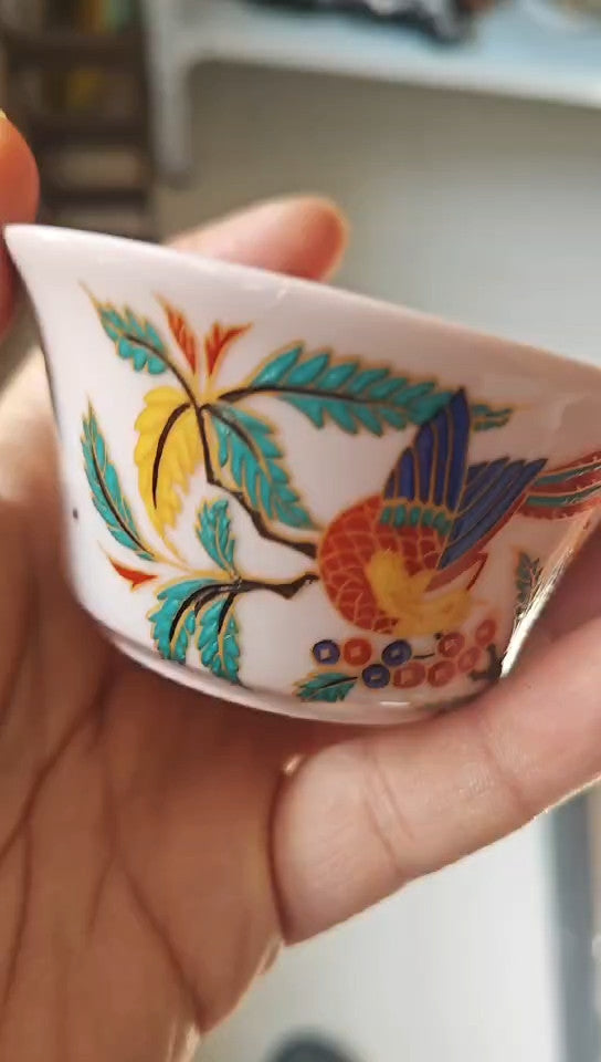 chinese jingdezhen porcelain doucai tea cup :phoenix
