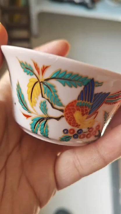 chinese jingdezhen porcelain doucai tea cup :phoenix