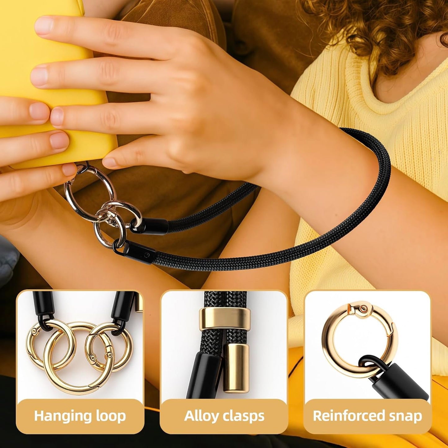 Adjustable Phone Lanyard,Universal Wrist Strap for Cellphone Case,Anti-Theft Wom