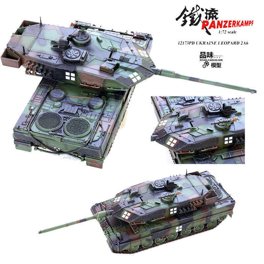 1/72 PANZERKAMPF Ukraine Leopard 2A6 Main Battle Tank Finished Model NEW！