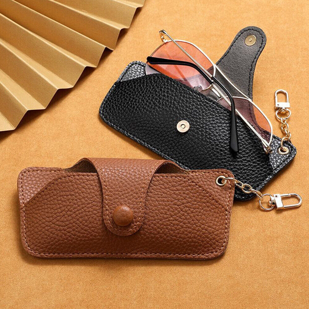 Soft PU Leather Eyeglasses Sunglasses Reading Glasses Case Pouch Storage Bag US