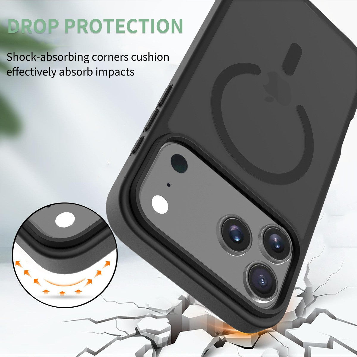 Suitable for iPhone 17 Pro Max 17 Air protective case with magnetic matte finish
