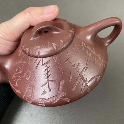150cc Pot Yixing Zisha Purple Clay Original Zini Handmade Teapot By Fang Qinjun
