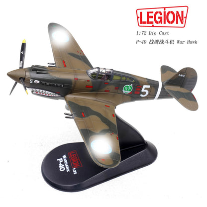 1:72 LEGION P-40C(Hawk 81A-2) #5 Fighter Plane Diecast Military Aircraft Model