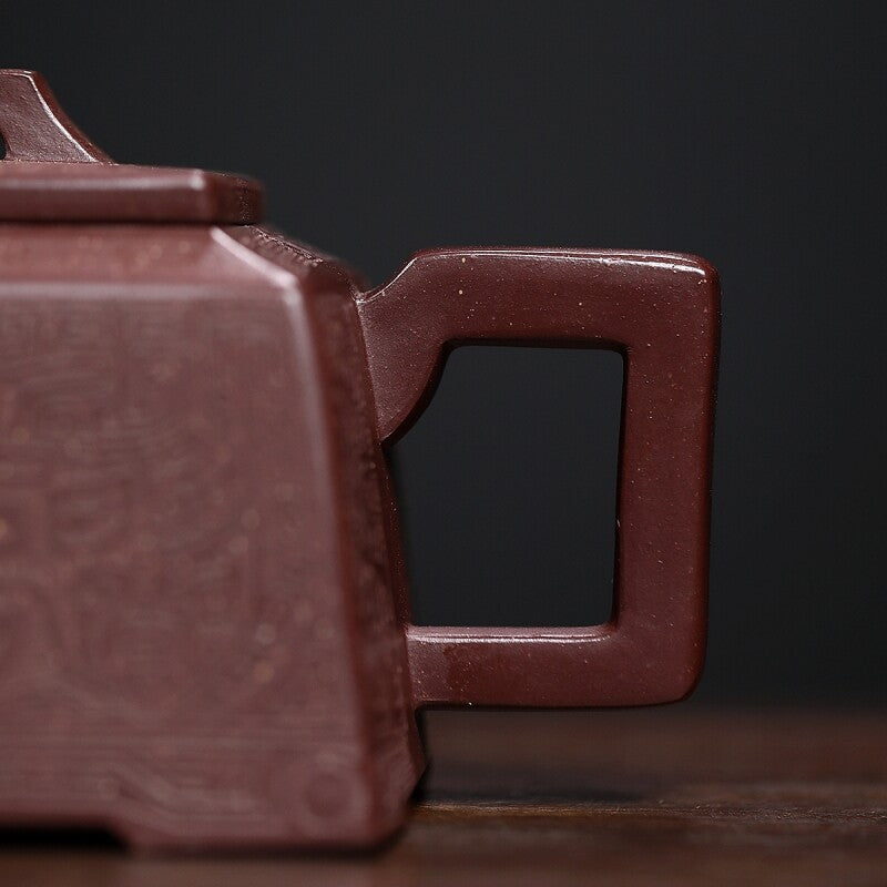 Full Handmade Tea Pot Marked Chinese Real Yixing Zisha Purple Clay Pot Boutique