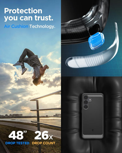 for Galaxy S25 FE Case, Rugged Armor (2025) [No Magnet Ring] [Military-Grade Pro