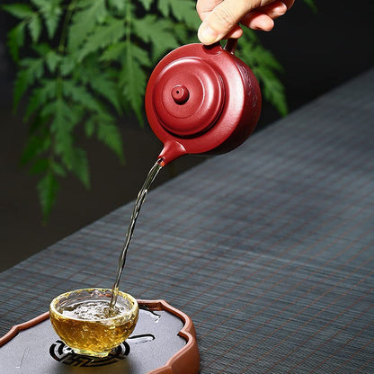 170ml Purple Clay Birds Pattern Teapot Dahongpao Kettle Kung Fu Tea Set