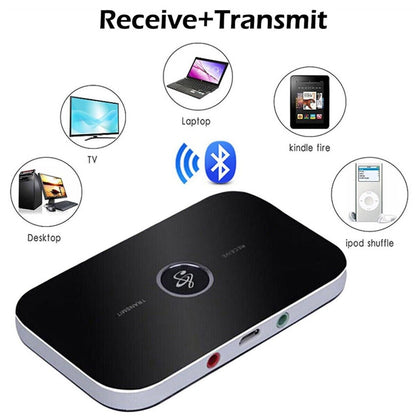 2 Transmisor y receptor Bluetooth kit de adaptador de audio estéreo inalámbrico
