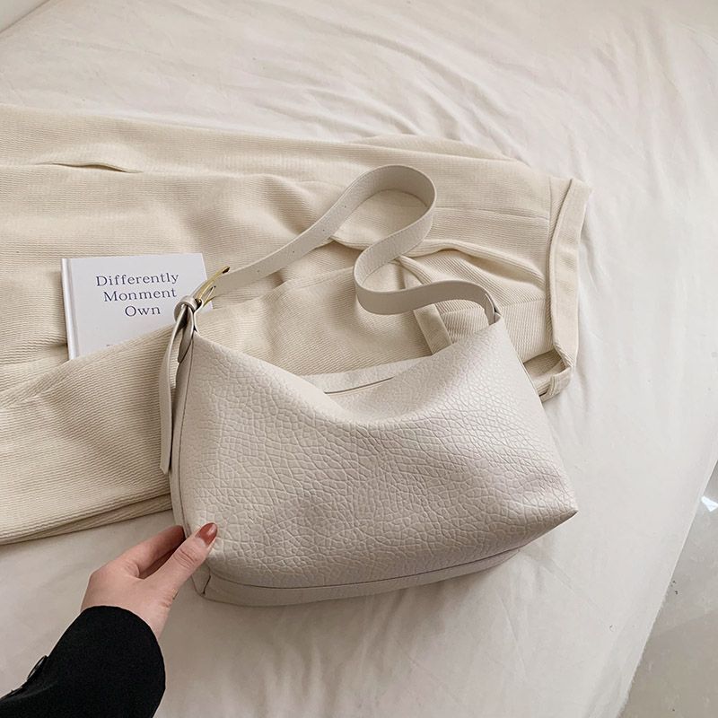Silver Soft Hobo Bags Fashion Leather Handbags Purse Crossbody Bag 35*31*21*14CM