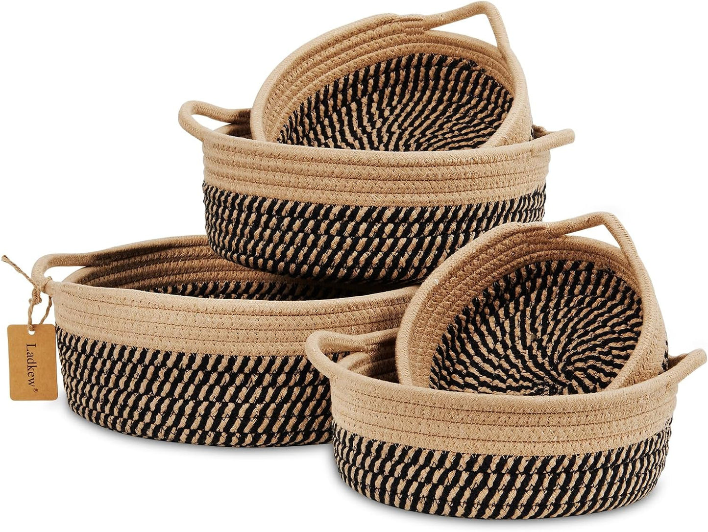 Storage Basket Baskets for Home Organizing Decoration Cotton Bins 5 Pieces