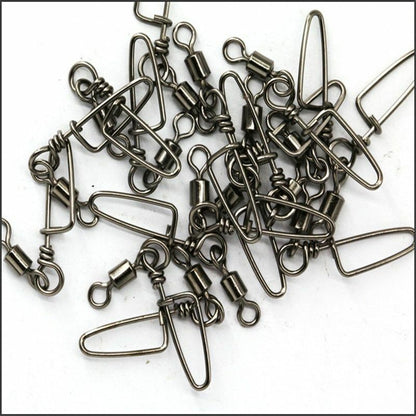 Swivel Hooks Snap Lure Fishing 1000pcs Stainless Steel Connector Rolling Tackles