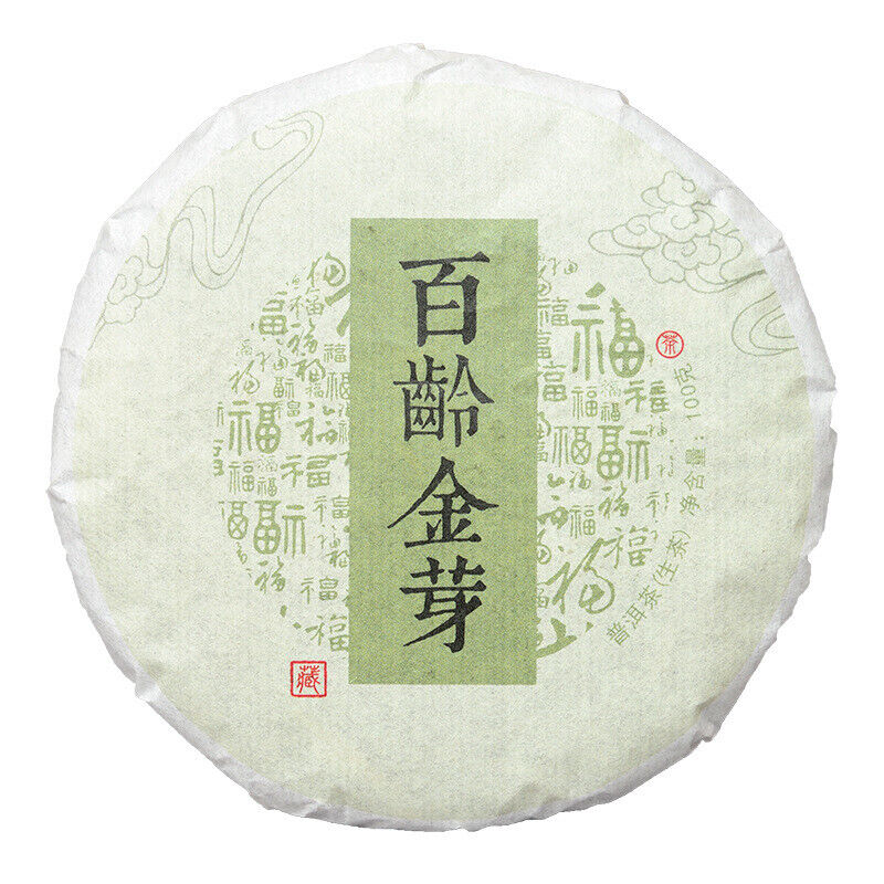 100g Pu-erh Tea Raw Tea Cake Bai Ling Golden Bud Raw Tea Pu-erh Cake Tea