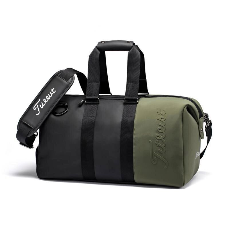 Golf Clothing Bag Men Women Shoulder Wear-Resistant PU Material Sports Handbag