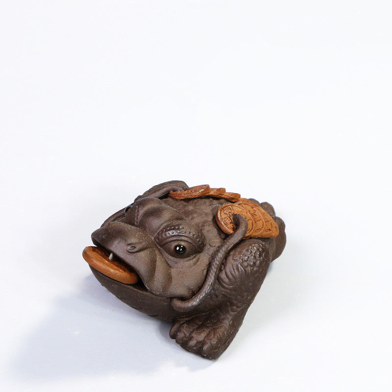 Chinese Handmade Tea Pet Statue Historical Figurine Monk Tea Play Yixing Zisha