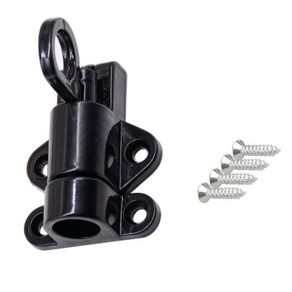Black Aluminium Alloy Spring Door Lock with Automatic Locking Mechanism A