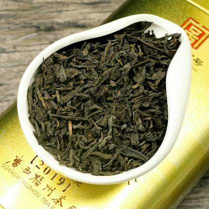 200g Hei Cha Golden Jar Three Cranes Loose Dark Tea Guangxi Liupao Box Tea